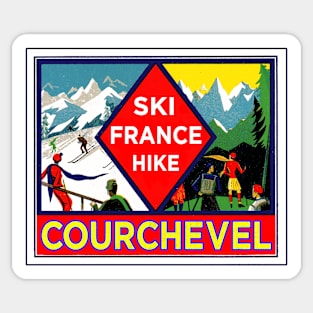 SKIING COURCHEVEL FRANCE SKI MOUNTAINS HIKING CLIMBING Sticker